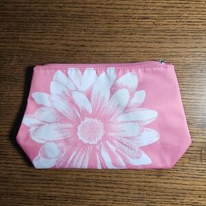 Clinique Pink Floral Cosmetic Bag